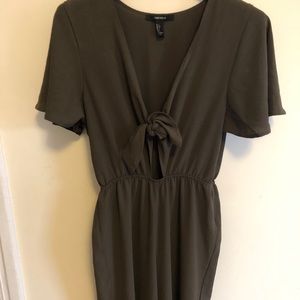 Forever 21 dark green jumpsuit